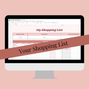shopping list template